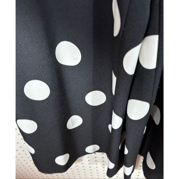 Karl Lagerfeld tie around waist polka dot jumpsuit size 2 - Picture 6 of 10